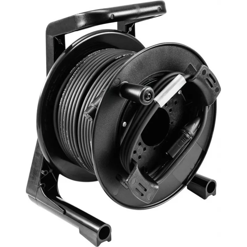 PSSO kabelis Drum DMX 30 m XLR 2x0.22 — profesionalus DMX kabelis ant būgno