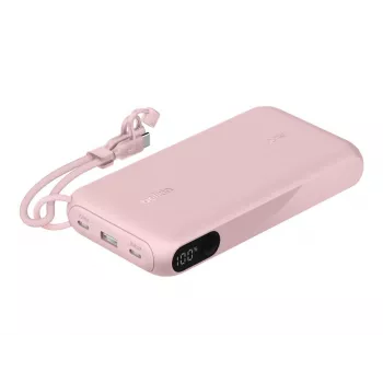 Išorinė baterija Belkin BPB028HQPK 20000 mAh — 2× USB-C, 1× USB-A, rožinė