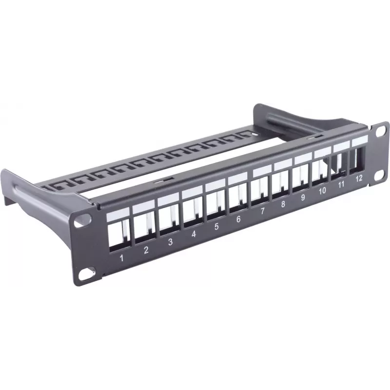 Patch Panel 1U ShiverPeaks BS08-10080 Metal Juoda