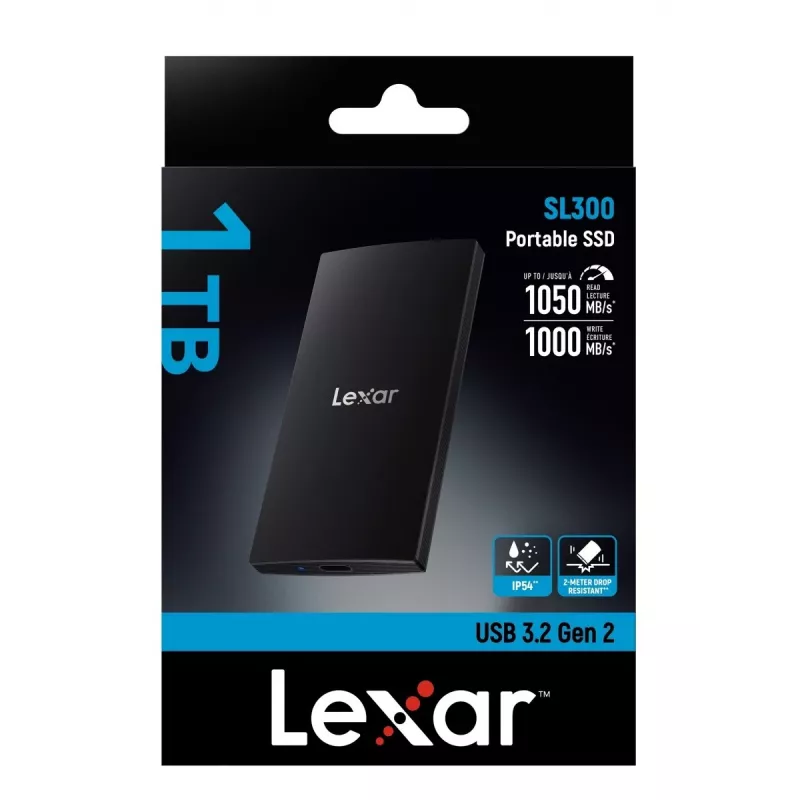 Išorinis kietojo kūno diskas Lexar 1TB USB Type-C 3.2 Gen 2 LSL300001T-RNBNG