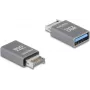 DeLOCK 67230 kabelio jungčių adapteris USB Type-E USB Type-A pilkas
