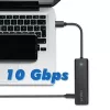Hub USB-C, 4-porty 2x USB-A,2xUSB-C, Juoda