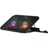 Nešiojamojo kompiuterio aušinimo padėklas DEFENDER NS-510 su 2 ventiliatoriais, 2 USB prievadais ir RGB apšvietimu