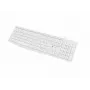 Pilno dydžio laidinė klaviatūra NATEC NAUTILUS NKL-1951, 105 klavišų, US International QWERTY, balta, USB, 1,8 m