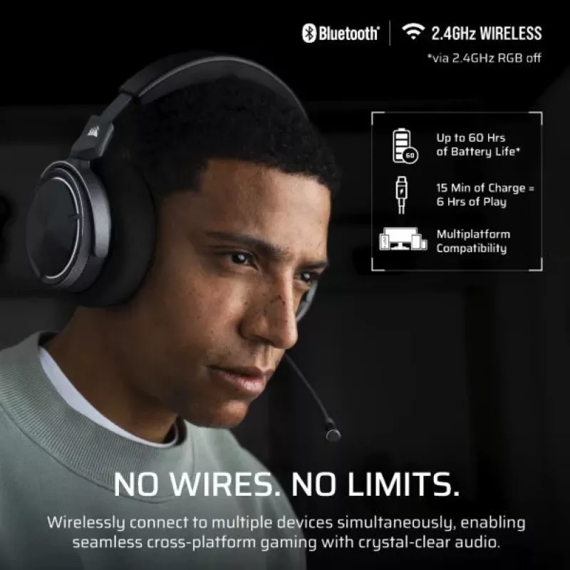 Ausinės Virtuoso Max Wireless Carbon
