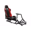 Lenktyninis kokpitas huzaro Speed 6.0 su reguliuojama sėdyne, plieninis rėmas, 30°–90° kampas, išlaiko iki 120 kg, raudonas, 1080×1360×560 mm