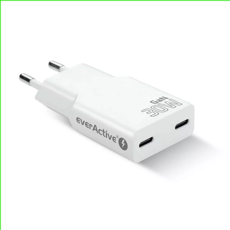 Maitinimo adapteris everActive SC-385Q Super plonas QC 4 Fast Charging — USB greitasis įkroviklis, kompaktiško dizaino