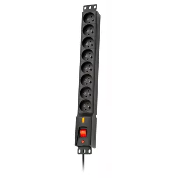 LESTAR LXARM 810 G-A K.:CZ 1,5M 19PDU juodas 8 kintamosios srovės lizdai 230 V 1,5 m