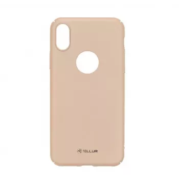 Apsauginis telefono dėklas Tellur Cover Super plonas, skirtas iPhone X/XS — auksinės spalvos apdaila, itin plonas profilis