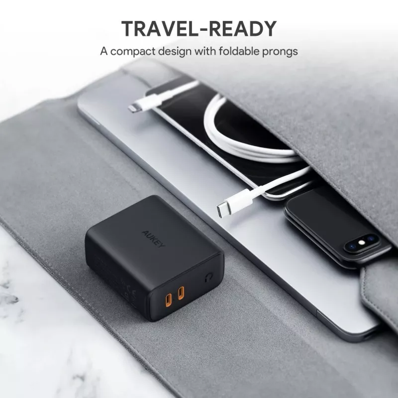 AUKEY PA-D2 mobiliojo įrenginio įkroviklis 36 W juodas Vidinis