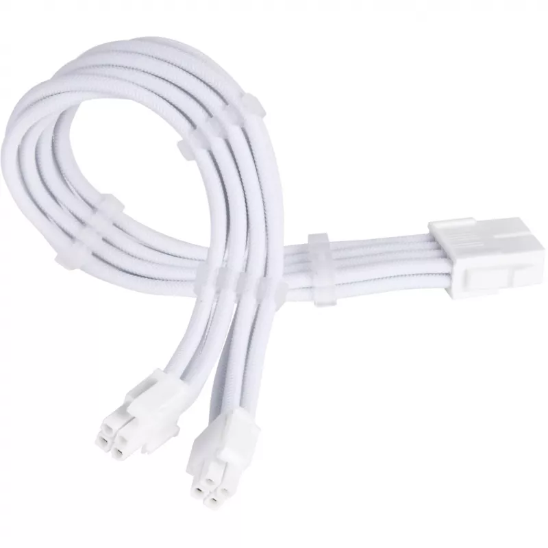 Maitinimo šaltinio ilginimo laidas SidabrinėSTONE EPS 12V 8‑kontaktų (30 cm) baltas SST-PP07E-EPS8W-V2