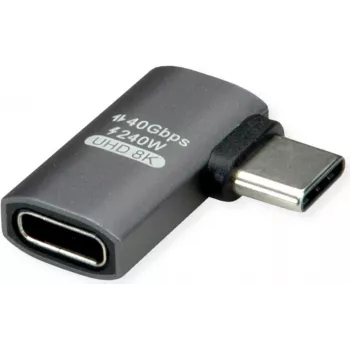 ROLINE USB4 40G Type C Adapter ST/BU 90° Flat Alu (12.03.2932)