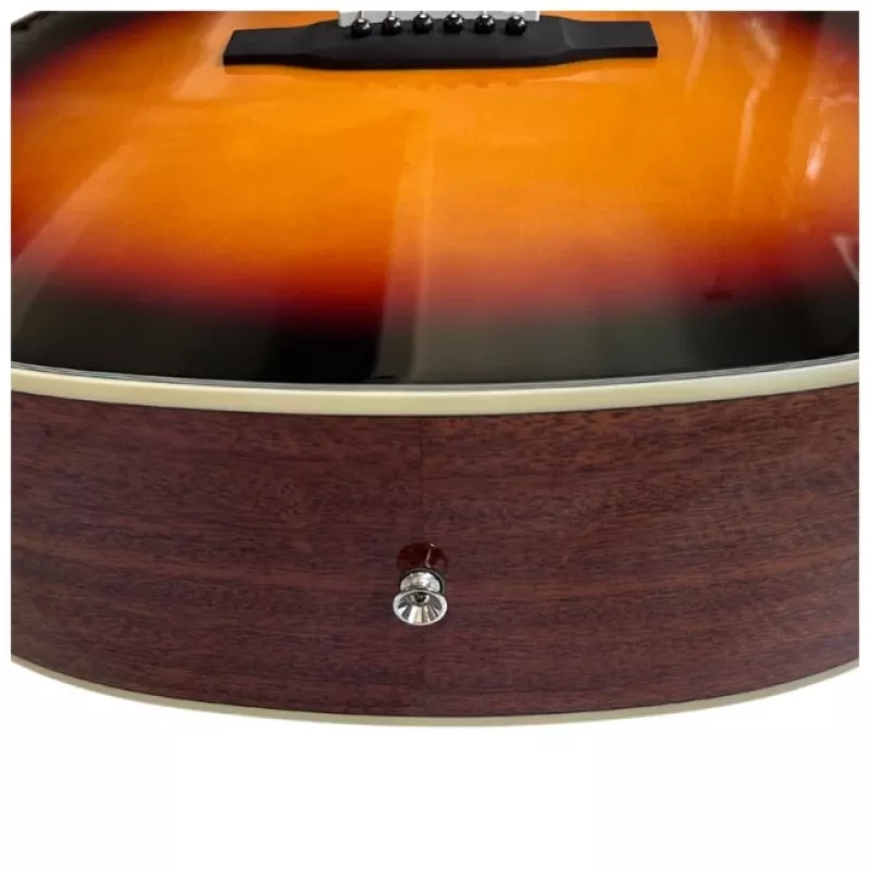 Elektroakustinė gitara V-tone VEAG1 CE 4/4 Mediena — pilno dydžio drednotas, išpjova, eglės viršus, raudonmedžio nugarėlė ir šonai, įmontuotas priešstiprintuvas