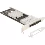 Delock PCI Express x4 Kortelė su 4 x SFP Lizdais Gigabitiniam LAN Intel i350 (88342)
