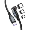 USB-C laidas 4smarts GravityCord 240W 1,8 m – USB-C į USB-C didelės galios įkrovimas ir duomenų perdavimas