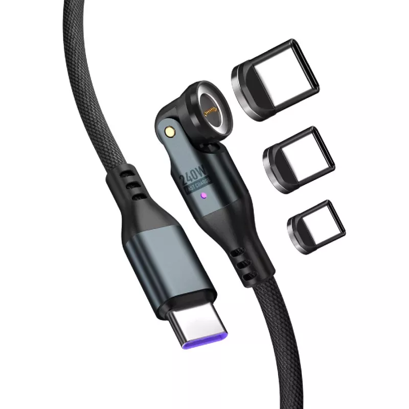 USB-C laidas 4smarts GravityCord 240W 1,8 m – USB-C į USB-C didelės galios įkrovimas ir duomenų perdavimas