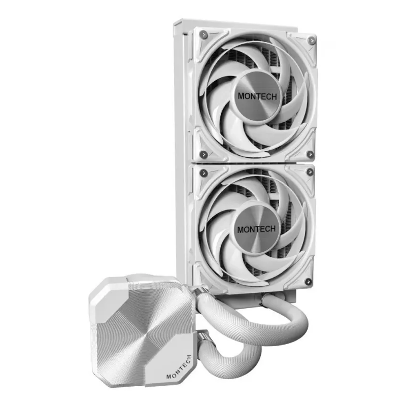Montech HyperFlow Silent 240 procesoriaus skysčio aušintuvas „viskas viename“ 12 cm Baltas 1 vnt.