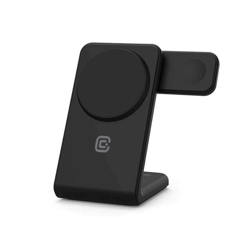 Vidinis įkroviklis Crong CRG-MSPS-BLK išmaniajam laikrodžiui, juodas, Lightning USB belaidis