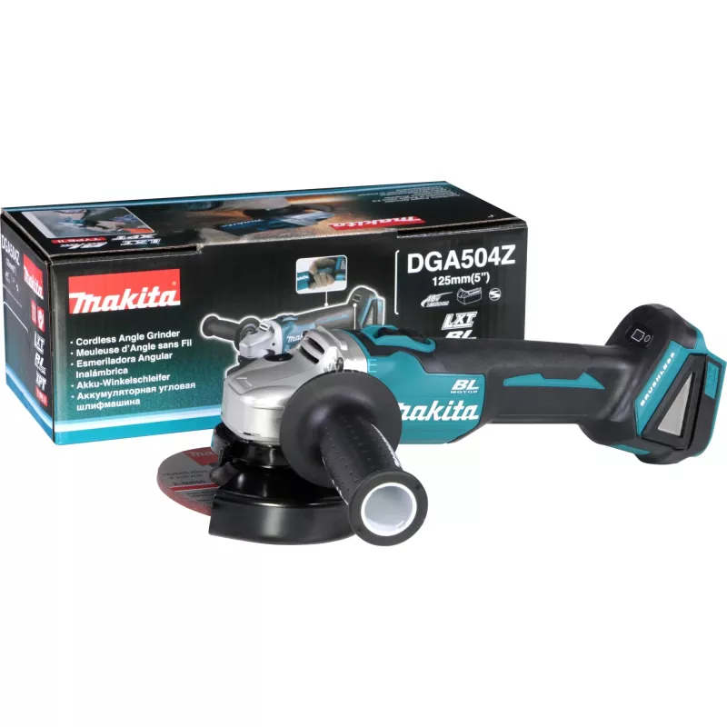 Makita DGA504Z belaidis kampinis šlifuoklis 125 mm Li-Ion LXT 18 V, be baterijos