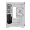 Darflash FT418 kompiuterio korpusas + 6 aRGB ventiliatoriai (baltas)