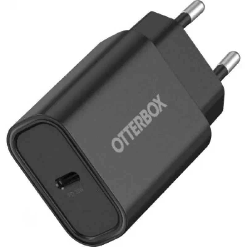 Sieninis įkroviklis OTTERBOX 20W USB-C su USB maitinimo tiekimu, juodas (78-81338)