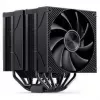 CPU aušintuvas Jonsbo CA90 Dual-Tower su 1×130 mm ir 1×120 mm PWM ARGB ventiliatoriais, juodas