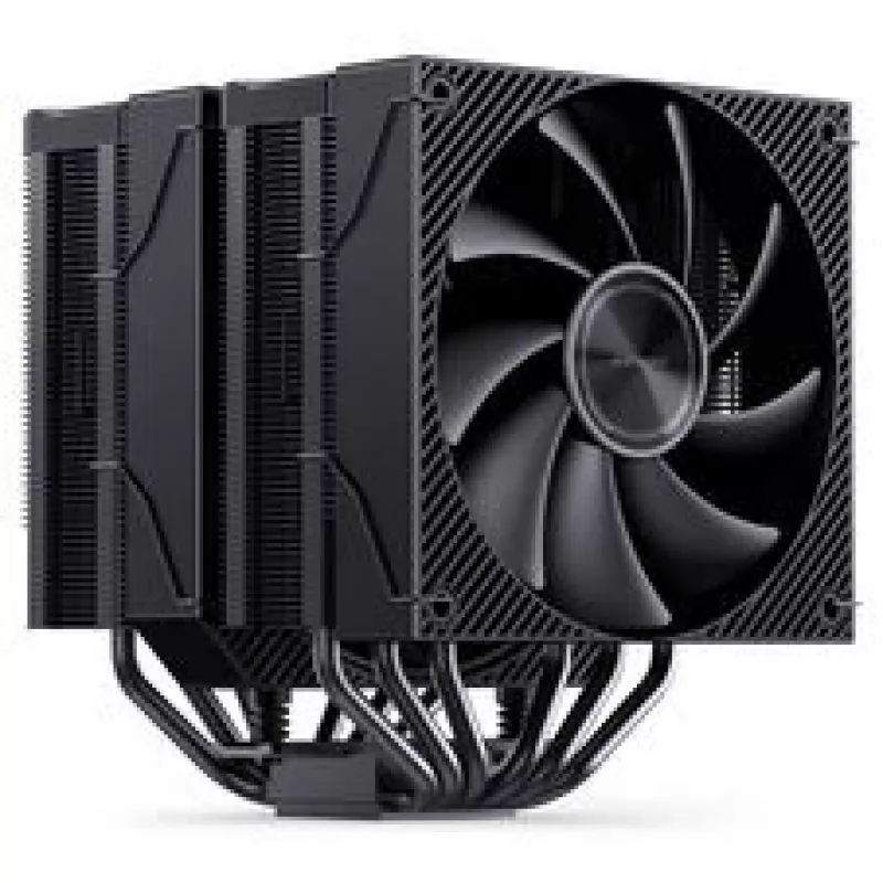CPU aušintuvas Jonsbo CA90 Dual-Tower su 1×130 mm ir 1×120 mm PWM ARGB ventiliatoriais, juodas