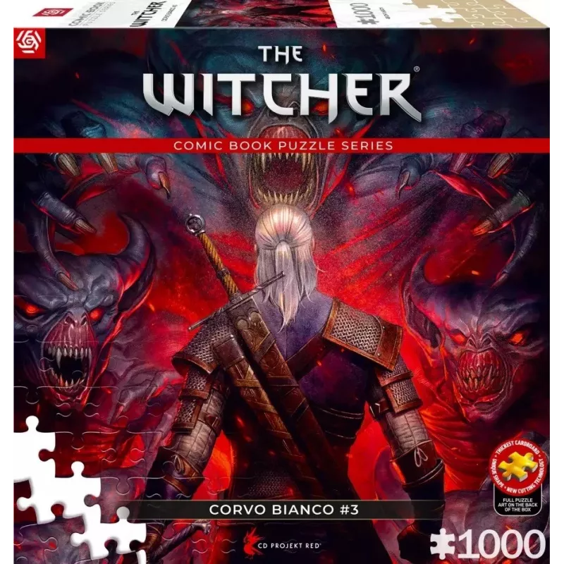 Good Loot komiksų dėlionė: The Witcher (Wiedźmin) Corvo Balta, 1000 vnt.