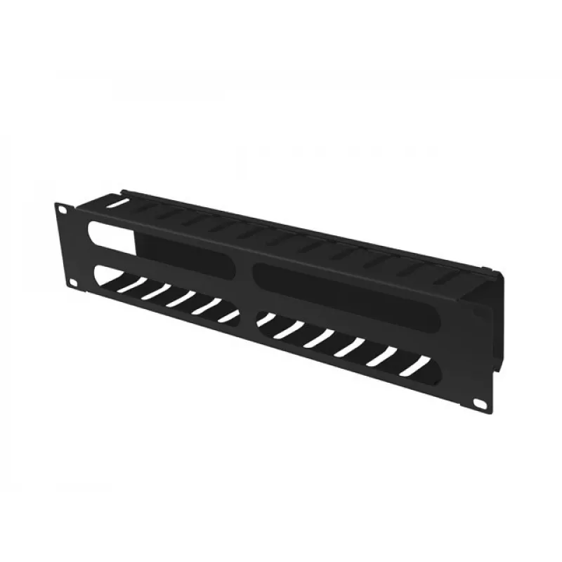 19 colių stovo montavimo 2U kabelių tvarkyklė LANBERG AK-1705-B, juoda