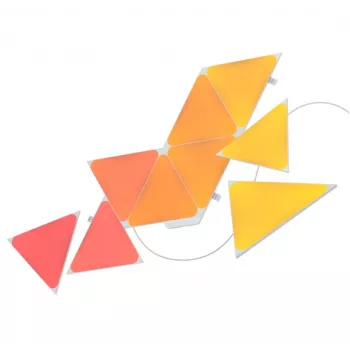 Trikampiai LED skydiniai šviestuvai Nanoleaf NL47-0002TW-9PK — 9 vnt. RGB sieninių plokščių rinkinys, maitinamas kintamąja srove, balti