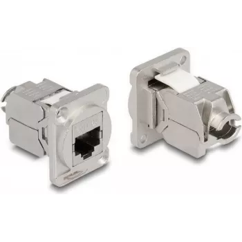 Tinklo kabelis DeLOCK D tipo modulis RJ45 Cat.6A lizdas į LSA lizdą, nerūdijantis plienas