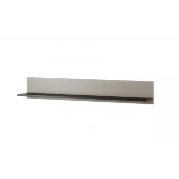 Pakabinamų lentynų rinkinys Cama Meble SOHO 125×20×20 cm, medžio drožlių plokštės, kašmyro/juodos spalvos, 2 vnt.