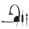 Ausinės EPOS IMPACT 100 MS Mono USB-C+A laidinės lengvos 51 g