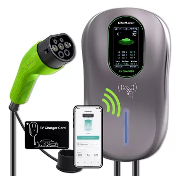 EV įkrovimo stotelė QOLTEC 52430 22 kW Wi‑Fi RFID 3‑fazė, 32 A, Type 2, IP54