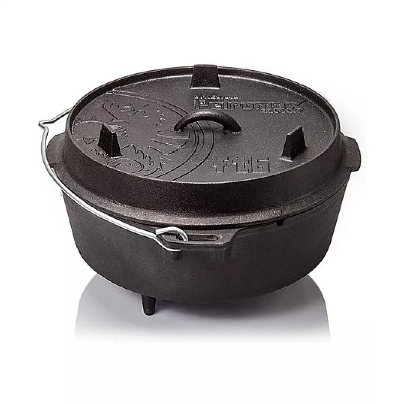 Kepimo skarda / lakštas Petromax FT12 apvali ketaus krosnis, tinkama duonai ir mėsai, 15 kg