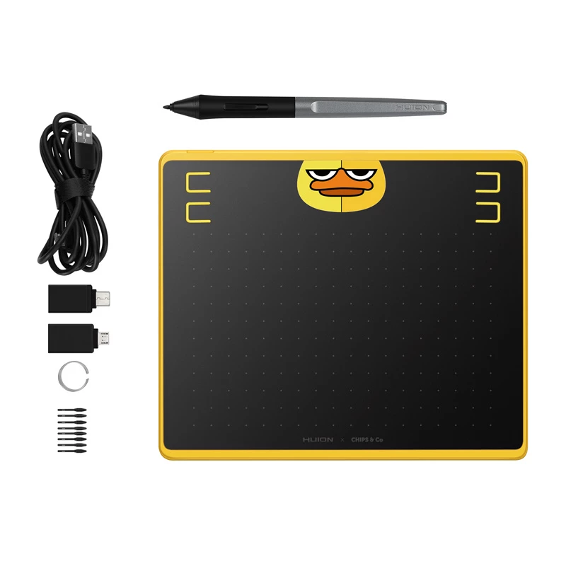 Grafikos planšetė HUION HS64 Special Edition juoda geltona