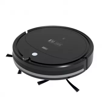 Robot vacuumeris TEESA Smart VAC 2 — apvalus, juodas, 1000 Pa siurbimo galia, 9,6 V/2000 mAh Li baterija, 0,2 L dulkių talpykla, Wi‑Fi, automatinis grįžimas