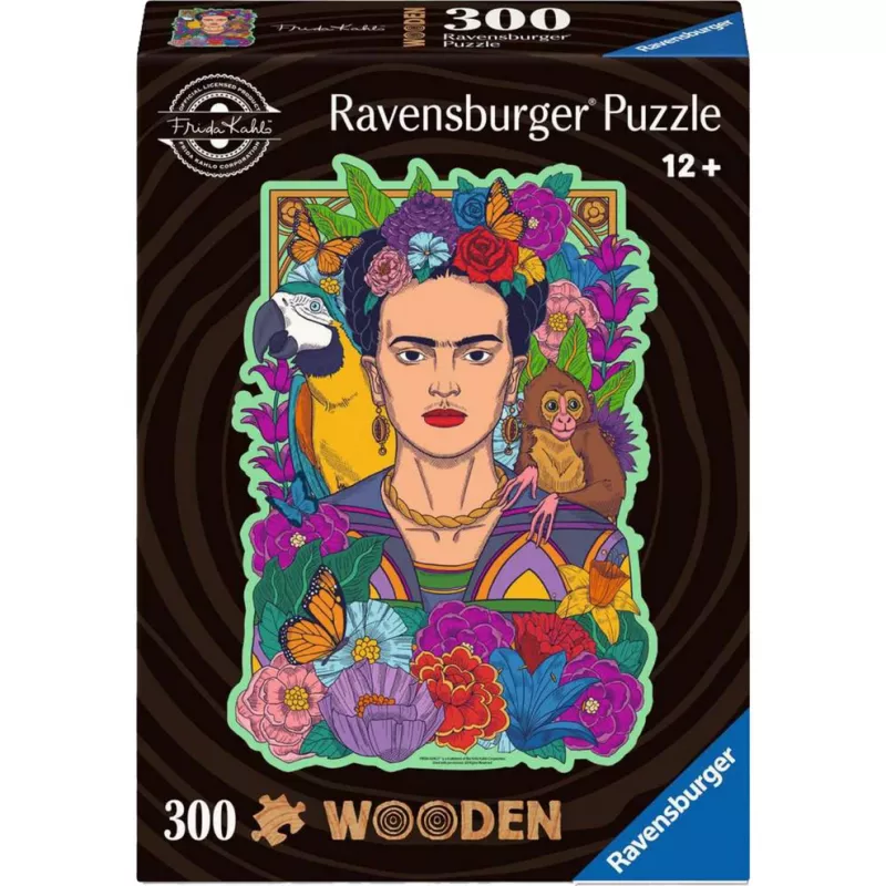 Dėlionė Ravensburger Frida Kahlo — 300 dalių medinė dėlionė
