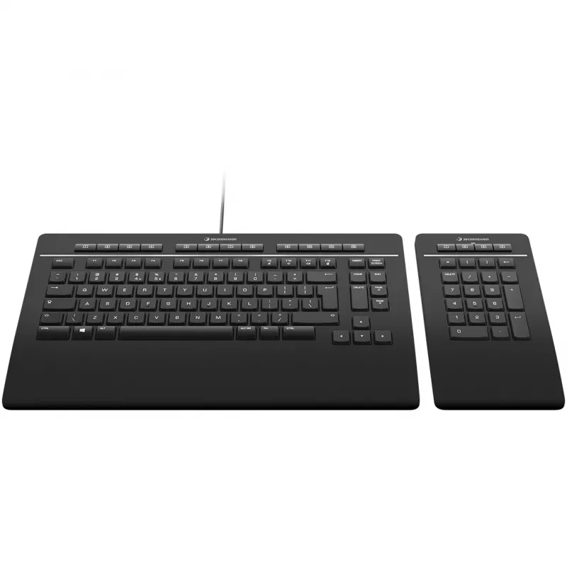 3Dconnexion Keyboard Pro su skaitmeniniu klavišų bloku - klaviatūra ir skaitmeninis klavišų blokas QWERTZ