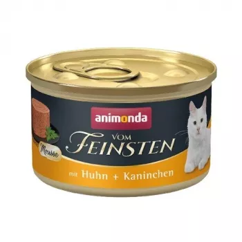 Šlapias kačių maistas animonda Vom Feinsten 85 g — Vištiena ir triušis, be grūdų, suaugusioms katėms
