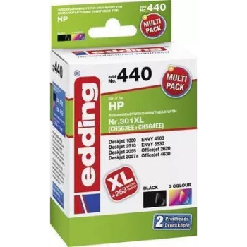 Edding EDD-440 - HP - Juoda - Deskjet 1000 - Deskjet 2510 - Deskjet 3055 - Deskjet 3057a - ENVY 4500 - ENVY 5530 - Officejet 2620,... - Box (EDD-440)
