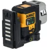 Belaidis daugialinijis lazeris DeWalt DCLE14301GB 3×180° kryžminių linijų, 18 V, žalios linijos, integruota Powerstack Li-Ion baterija