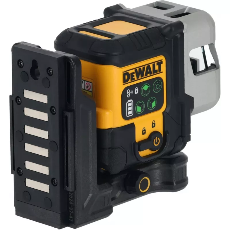 Belaidis daugialinijis lazeris DeWalt DCLE14301GB 3×180° kryžminių linijų, 18 V, žalios linijos, integruota Powerstack Li-Ion baterija