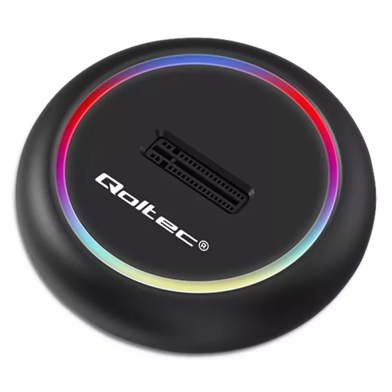 Qoltec 52275 M.2 SSD diskų prijungimo stotelė, SATA/NVMe, USB-C