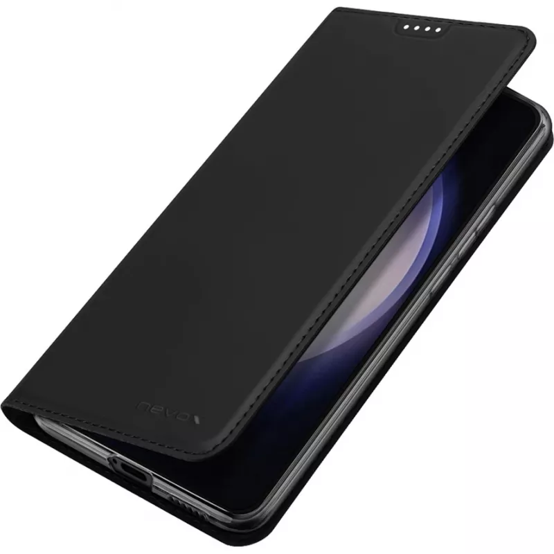 Nevox Vario Series - Samsung Galaxy S25 knyginis dėklas, juodas