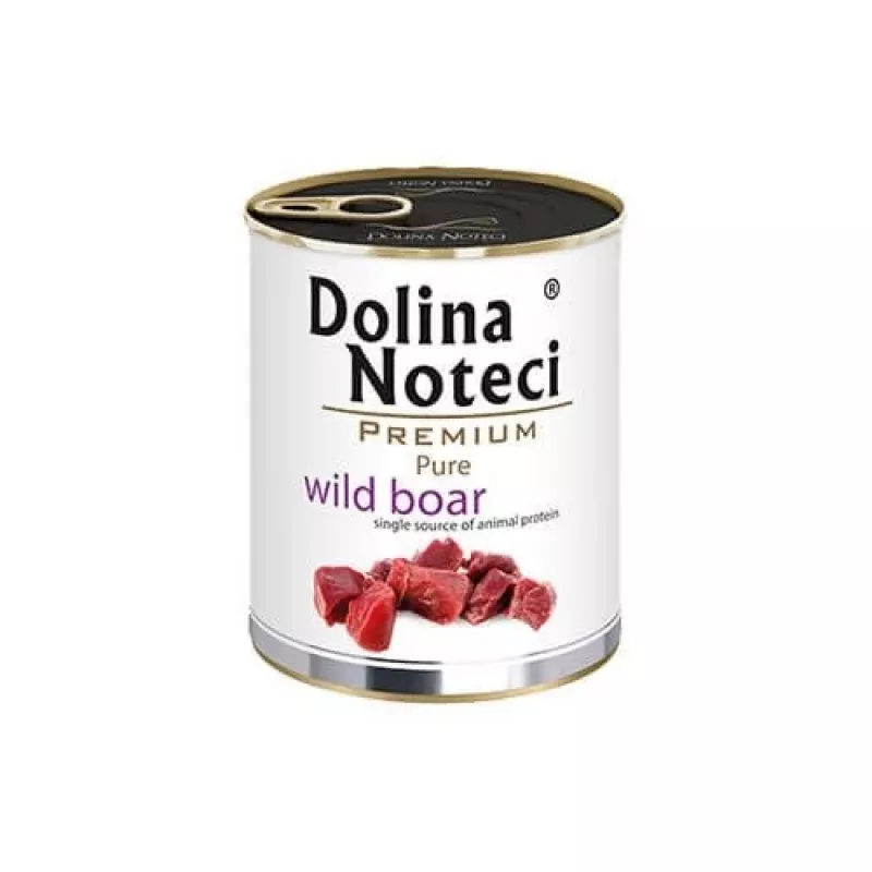 Šlapias šunų maistas Dolina Noteci Boar Adult 800 g — Monoproteinas iš elnienos, 10% baltymų, 7% riebalų