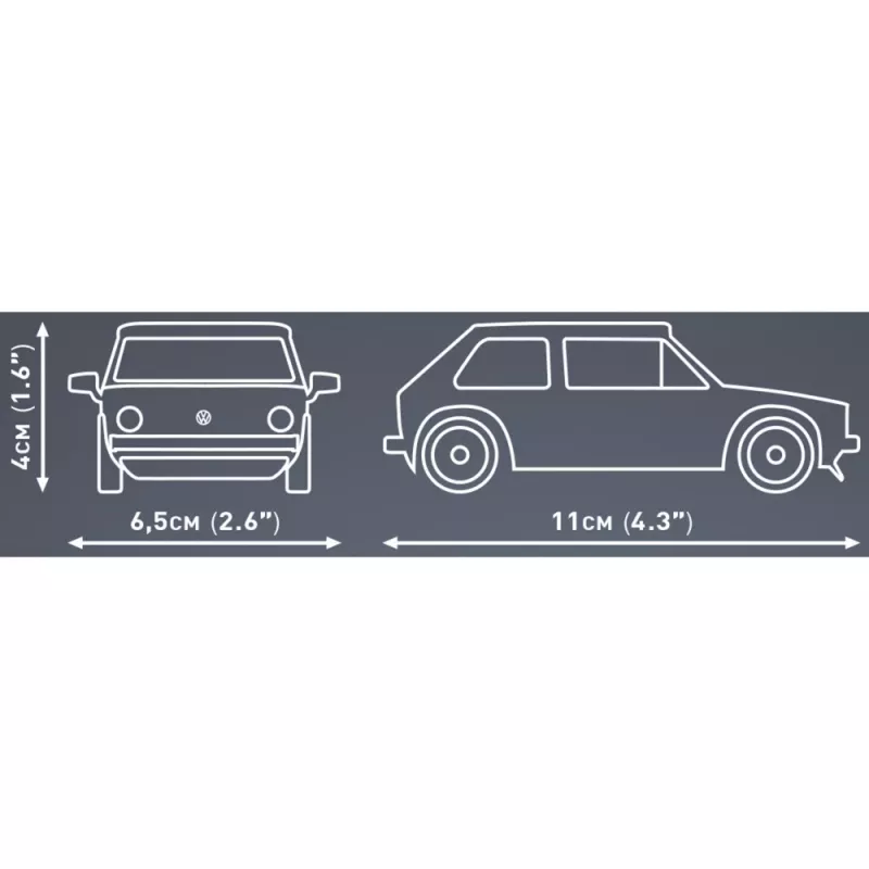 Surenkamas modelis Cobi Volkswagen Golf 1974–1983 1:35 konstravimui ir eksponavimui