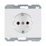 Kištukinis lizdas Tipas F berker 47157009, 16 A, 250 V, balta, termoplastikas