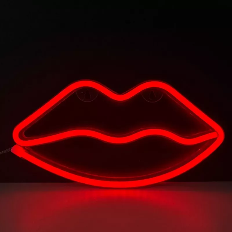 Neoninės lempos MANTA SNL61RGB LIPS RGB spalvą keičiantis dekoratyvinis ženklas, modelis SNL61RGB