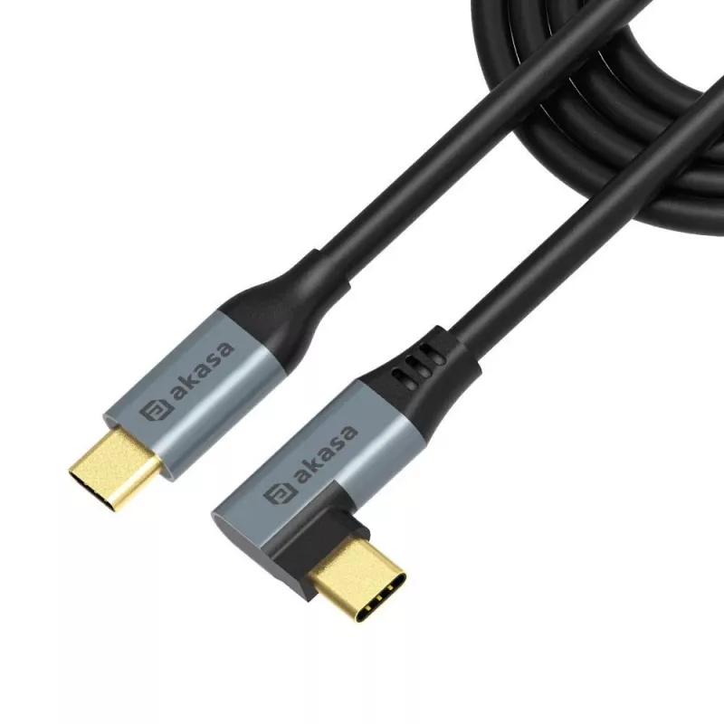Akasa stačio kampo USB type-C 100W PD įkrovimo kabelis - kabelis - skaitmeninis / duomenų